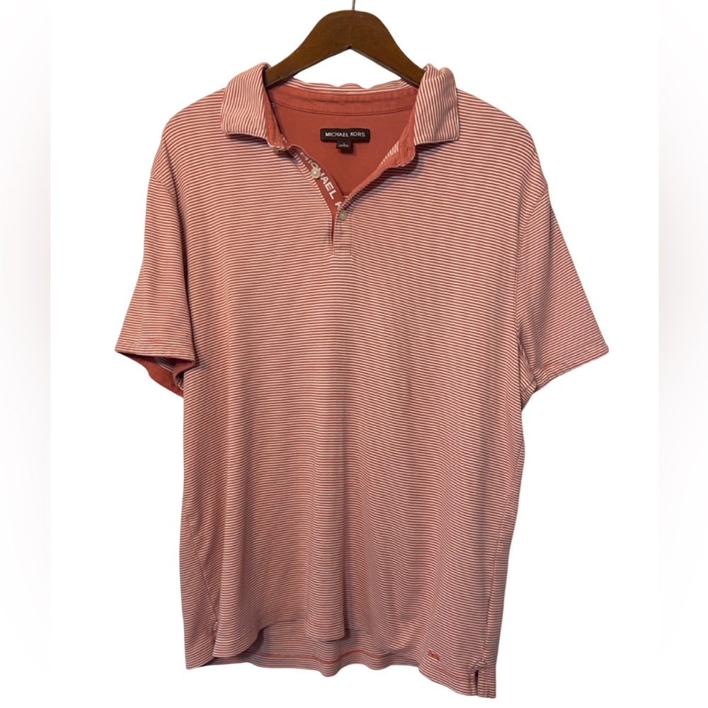 Michael Kors Striped Men's Polo Shirt Size Large